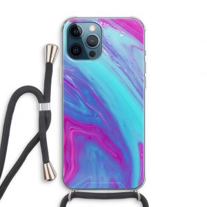 Zweverige regenboog: iPhone 12 Pro Transparant Hoesje met koord