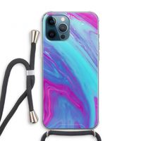 Zweverige regenboog: iPhone 12 Pro Transparant Hoesje met koord