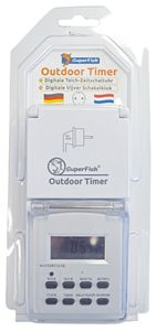Superfish Outdoor Timer - Digitale Tijdschakelaar LCD, 8 Programma&apos;s, Accubehoud