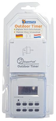 Superfish Outdoor Timer - Digitale Tijdschakelaar LCD, 8 Programma&apos;s, Accubehoud
