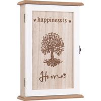 Sleutelkast - Trion Evim - Sleutelrek - Home - Wit/Hout - MDF