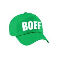 Verkleed Boef petje - baseball cap - groen - voor dames en heren - Carnaval - Boeven