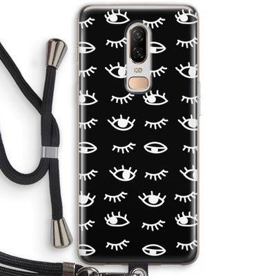 Eye pattern #3: OnePlus 6 Transparant Hoesje met koord