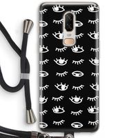 Eye pattern #3: OnePlus 6 Transparant Hoesje met koord