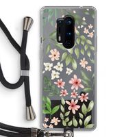Botanical sweet flower heaven: OnePlus 8 Pro Transparant Hoesje met koord