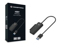 Conceptronic ABBY01B kabeladapter/verloopstukje USB A SATA Zwart - thumbnail
