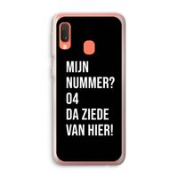 Da ziede van hier - Zwart: Samsung Galaxy A20e Transparant Hoesje