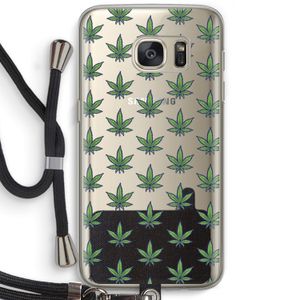 Weed: Samsung Galaxy S7 Transparant Hoesje met koord
