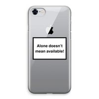 Alone: iPhone 8 Transparant Hoesje