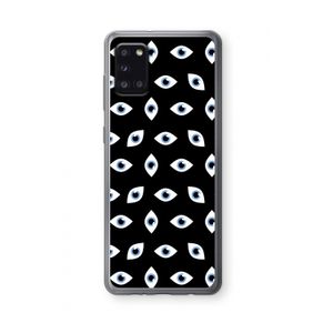 Eyes pattern: Samsung Galaxy A31 Transparant Hoesje