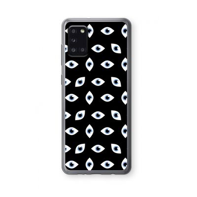 Eyes pattern: Samsung Galaxy A31 Transparant Hoesje