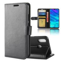 R64 Textuur enkele vouw horizontale Flip lederen Case voor Huawei P30 Lite met houder & portemonnee & kaartsleuven & fotolijstjes (zwart)