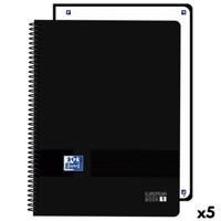 Schrift Oxford LIVE&GO Zwart A4 80 Lakens (5 Stuks)
