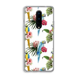 Kleurrijke papegaaien: OnePlus 8 Transparant Hoesje
