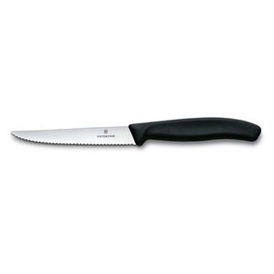 Victorinox Steakmes Swiss Classic - Zwart - Gekarteld - 11 cm