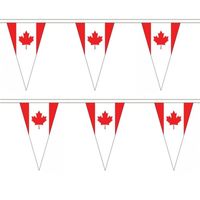 2x stuks canada landen punt vlaggetjes 5 meter 2x stuks canada landen punt vlaggetjes 5 meter