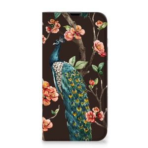 iPhone 13 Pro Max Hoesje maken Pauw met Bloemen