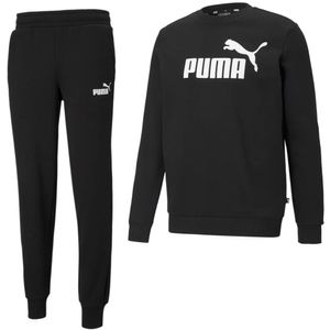 PUMA Essentials Big Logo Crew Trainingspak Zwart Wit
