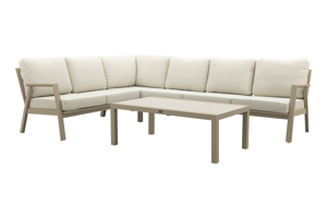 Viento/Atlanta hoek loungeset (4-delig) - Latte