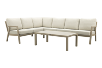 Viento/Atlanta hoek loungeset (4-delig) - Latte Viento/Atlanta hoek loungeset (4-delig) - Latte