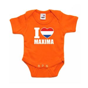 I love Maxima rompertje oranje babies 92 (18-24 maanden)  -