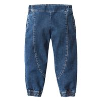 Jeans-pofbroek van bio-katoen, donkerblauw Maat: 134/140 - thumbnail