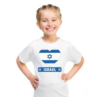 Israel hart vlag t-shirt wit jongens en meisjes