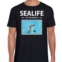 Dolfijn t-shirt met dieren foto sealife of the world zwart voor heren - thumbnail