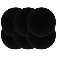 VidaXL Placemats 6 st rond 38 cm katoen effen zwart