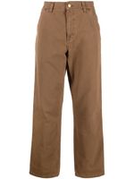 Carhartt WIP pantalon droit à patch logo - Marron - thumbnail