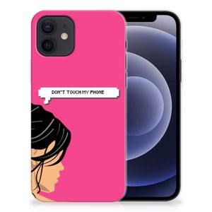 iPhone 12 | 12 Pro (6.1") Silicone-hoesje Woman Don't Touch My Phone