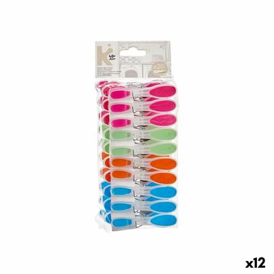 Kledinghaken Multicolour Metaal Siliconen Plastic 8,3 x 3,5 cm (12 Stuks)