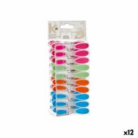 Kledinghaken Multicolour Metaal Siliconen Plastic 8,3 x 3,5 cm (12 Stuks)