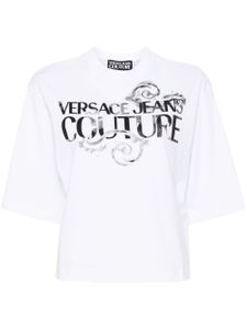 Versace Jeans Couture t-shirt en coton à logo imprimé - Blanc