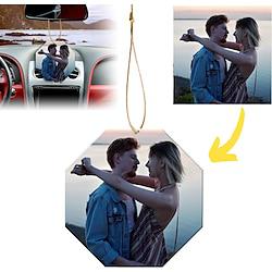 kerstversiering 2d acryl gepersonaliseerde fotocadeaus hangende hanger kerstversiering aangepaste spiegel hangende ornament met foto Lightinthebox