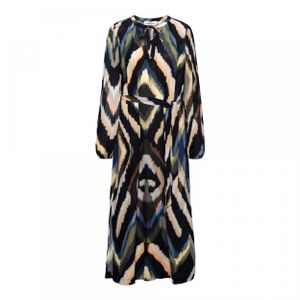 &Co - Antraciet Jurk lang print - Maat XL