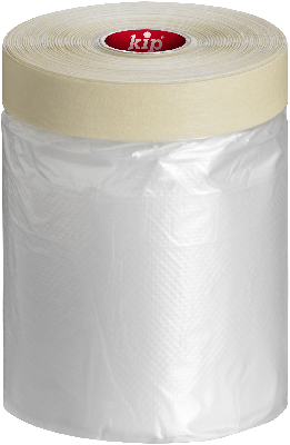 Kip 332 Masking-Tec Afdekfolie met Masking Tape - 550mm x 33m
