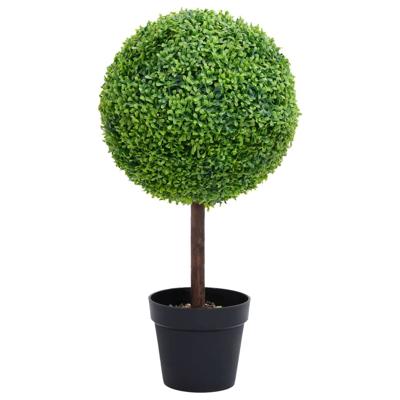 VidaXL Kunstplant met pot buxus bolvorming 50 cm groen