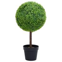VidaXL Kunstplant met pot buxus bolvorming 50 cm groen VidaXL Kunstplant met pot buxus bolvorming 50 cm groen