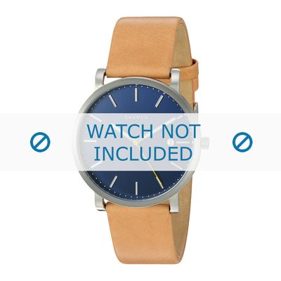 Horlogeband Skagen SKW6279 Leder Cognac 20mm