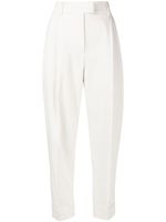 Brunello Cucinelli pantalon de tailleur court à taille haute - Blanc - thumbnail