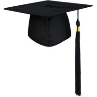 Afstudeer/geslaagd hoedje - zwart - volwassenen - Examen diploma uitreiking feestartikelen Afstudeer/geslaagd hoedje - zwart - volwassenen - Examen diploma uitreiking feestartikelen