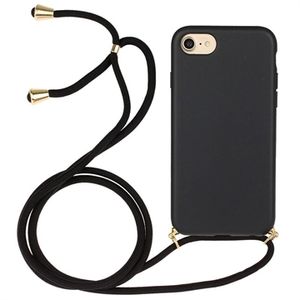 iPhone 7/8/SE (2020)/SE (2022) TPU Hoesje met Lanyard - Zwart