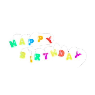 Kikkerland lichtslinger Happy Birthday led 10W 122 cm Kikkerland lichtslinger Happy Birthday led 10W 122 cm