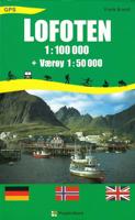 Wandelkaart - Wegenkaart - landkaart Lofoten - Værøy | Projekt Nord