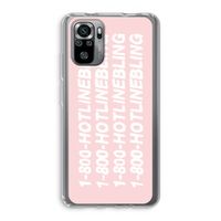 Hotline bling pink: Xiaomi Redmi Note 10S Transparant Hoesje