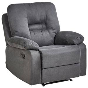 Beliani-BERGEN II -Fauteuil handmatig verstelbaar-Grijs-Polyester