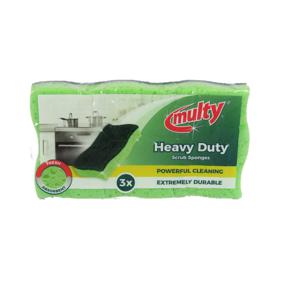 Multy Heavy Duty Schuursponsen Groen 3-pack