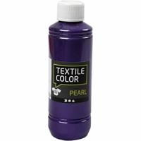 Creativ Company Textielkleur, parelmoer, violet, 250 ml/ 1 fles