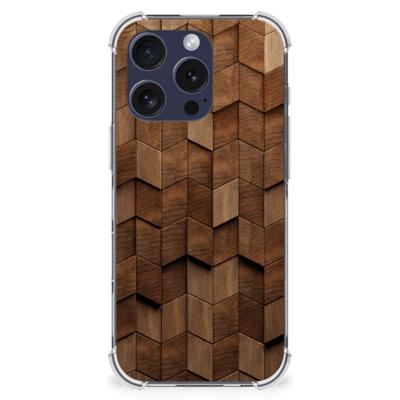 Stevig Telefoonhoesje voor iPhone 16 Pro Wooden Cubes